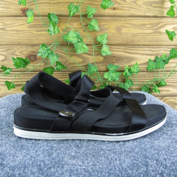 Anne Klein Nolita Women Strappy Sandal Shoes Black Synthetic Size 9.5 Medium - Picture 4 of 9